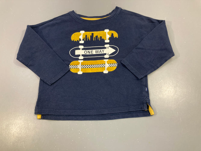 T-shirt m.l épais bleu marine skates, moins cher chez Petit Kiwi