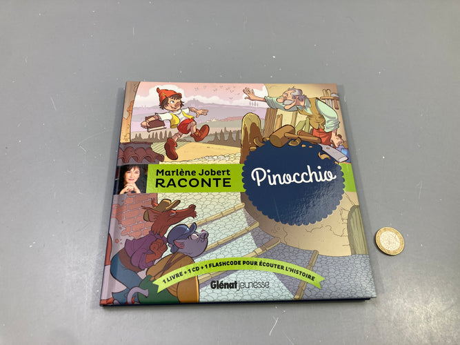Livre CD Marlène Jobert raconte Pinocchio, Glénat jeunesse, moins cher chez Petit Kiwi