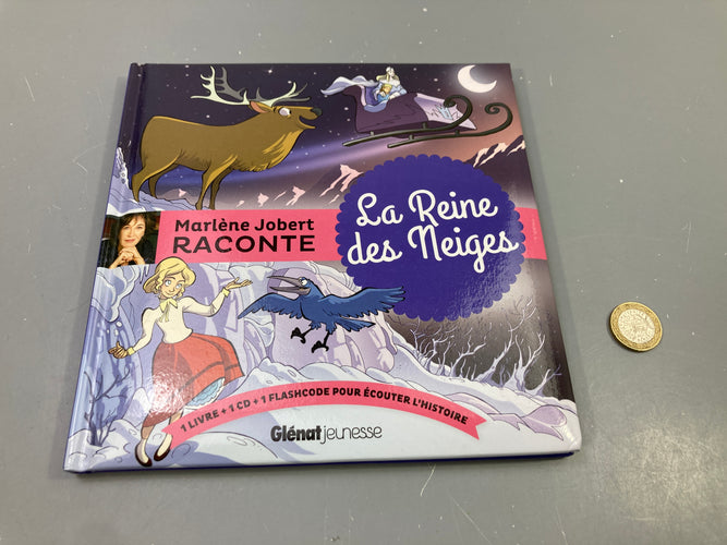 Livre CD Marlène Jobert raconte La Reine des Neiges, Glénat jeunesse, moins cher chez Petit Kiwi