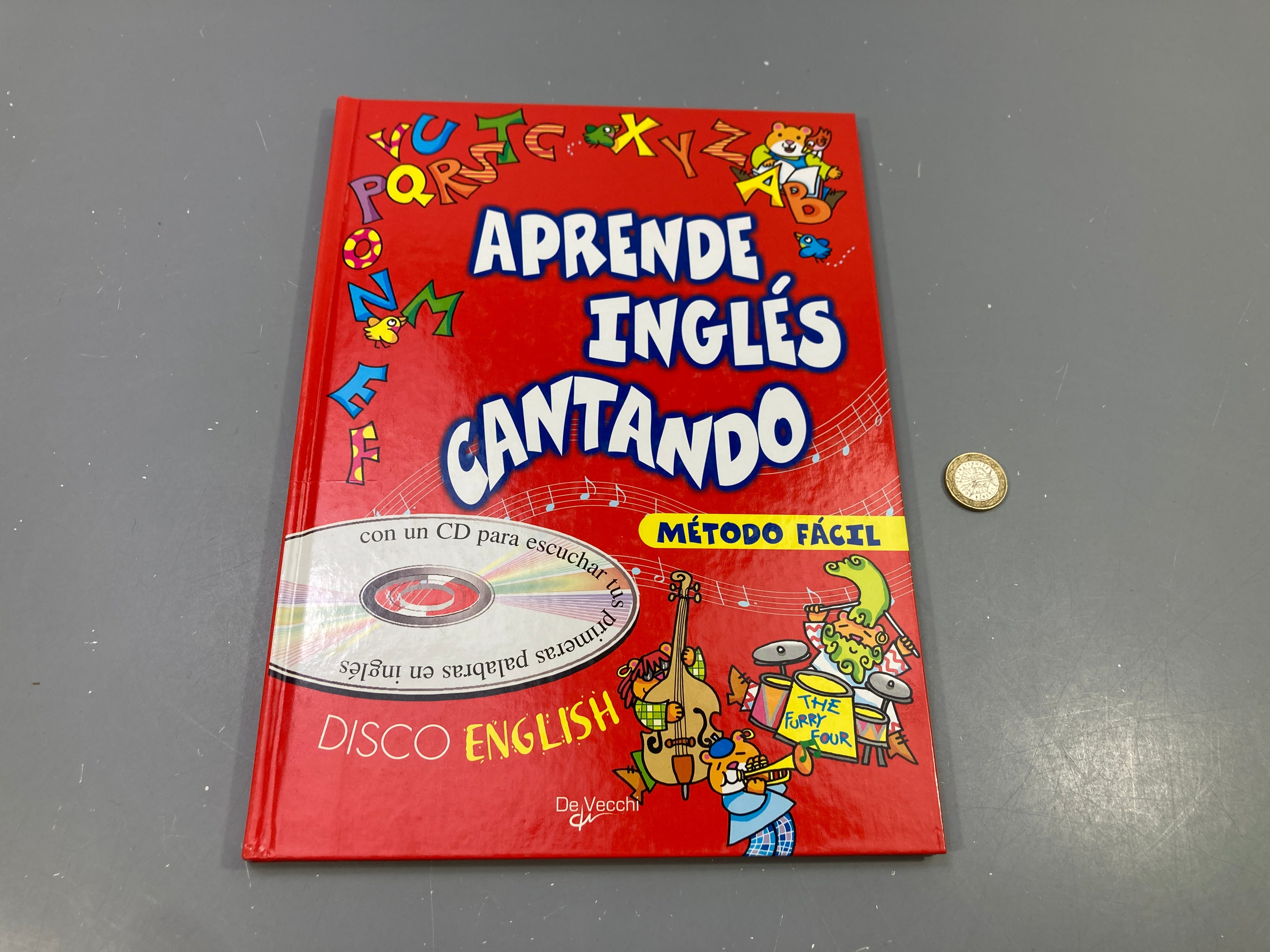 Livre CD Aprende inglés cantando, Disco English, en espagnol, De Vecchi