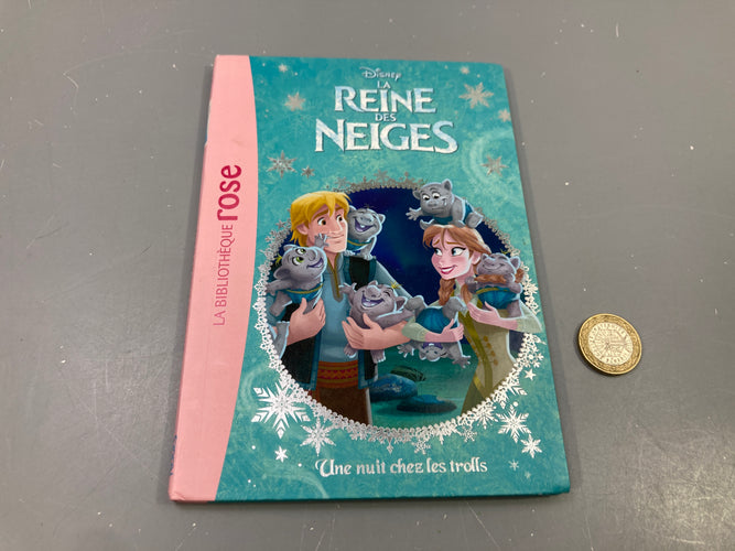 Livre La Reine des Neiges, Une nuit chez les trolls, Bibliothèque rose, moins cher chez Petit Kiwi