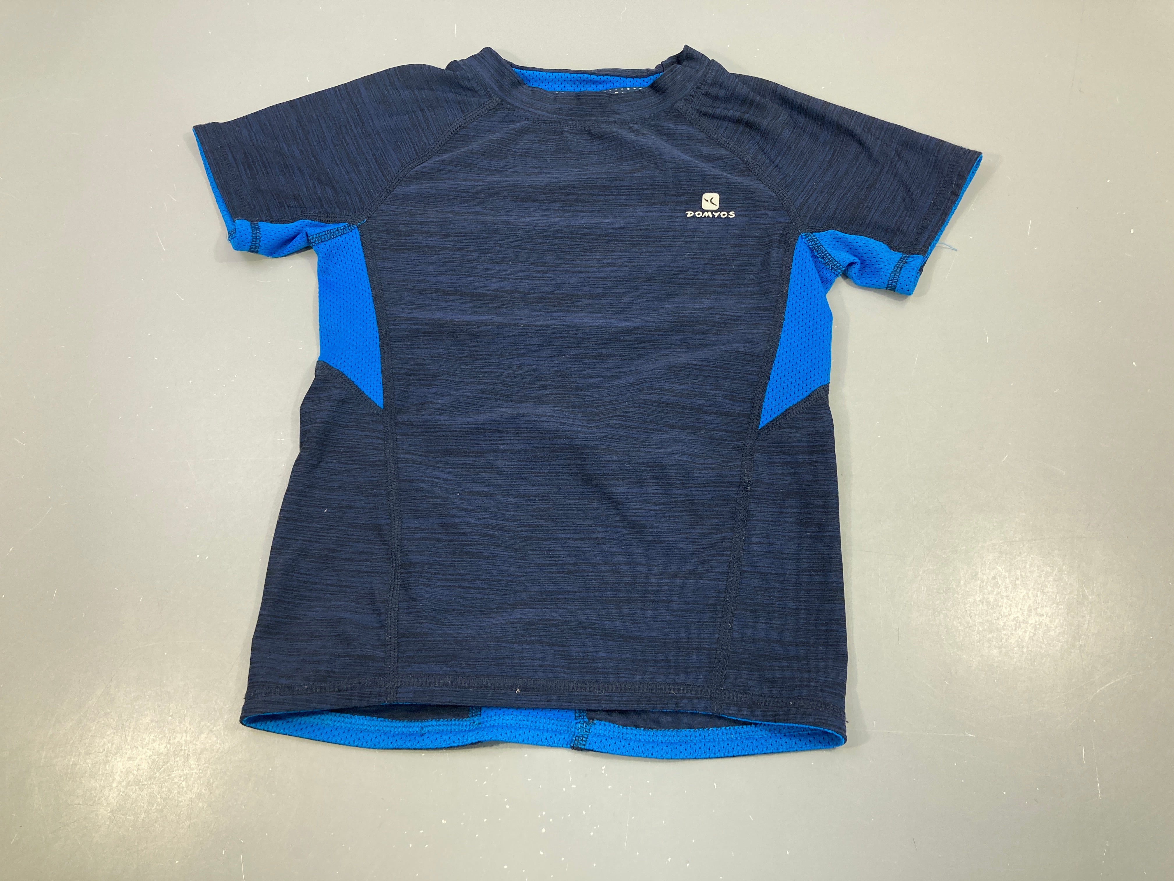 T-shirt m.c de sport bleu/bleu marine Domyos