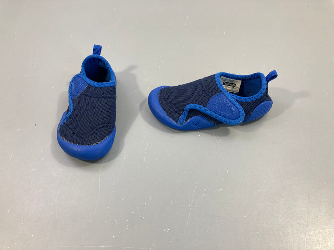Chaussons de gym bleu marine/bleu, 26, moins cher chez Petit Kiwi