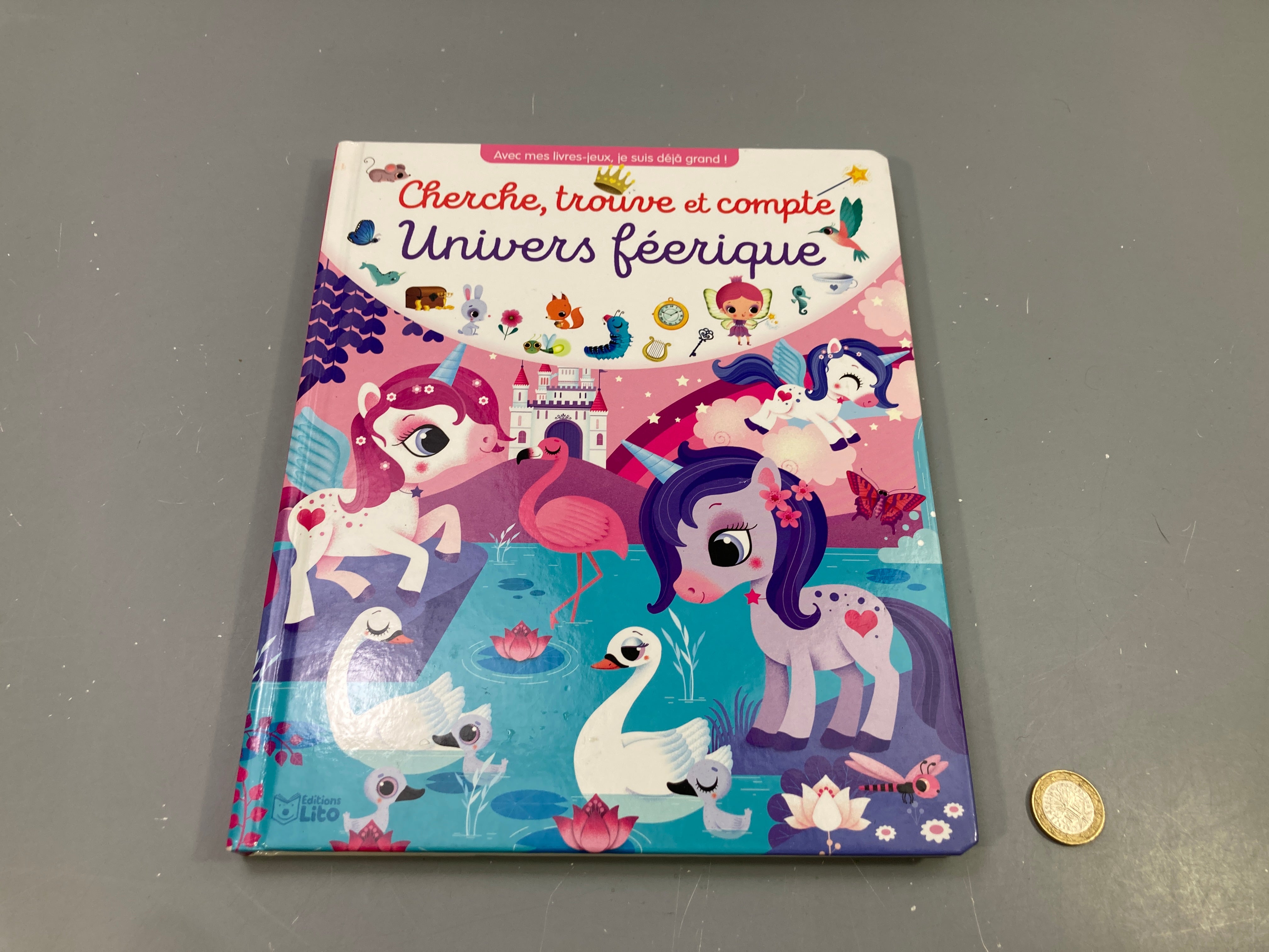 Livre-jeux Cherche, trouve et compte, Univers féerique, Éditions Lito