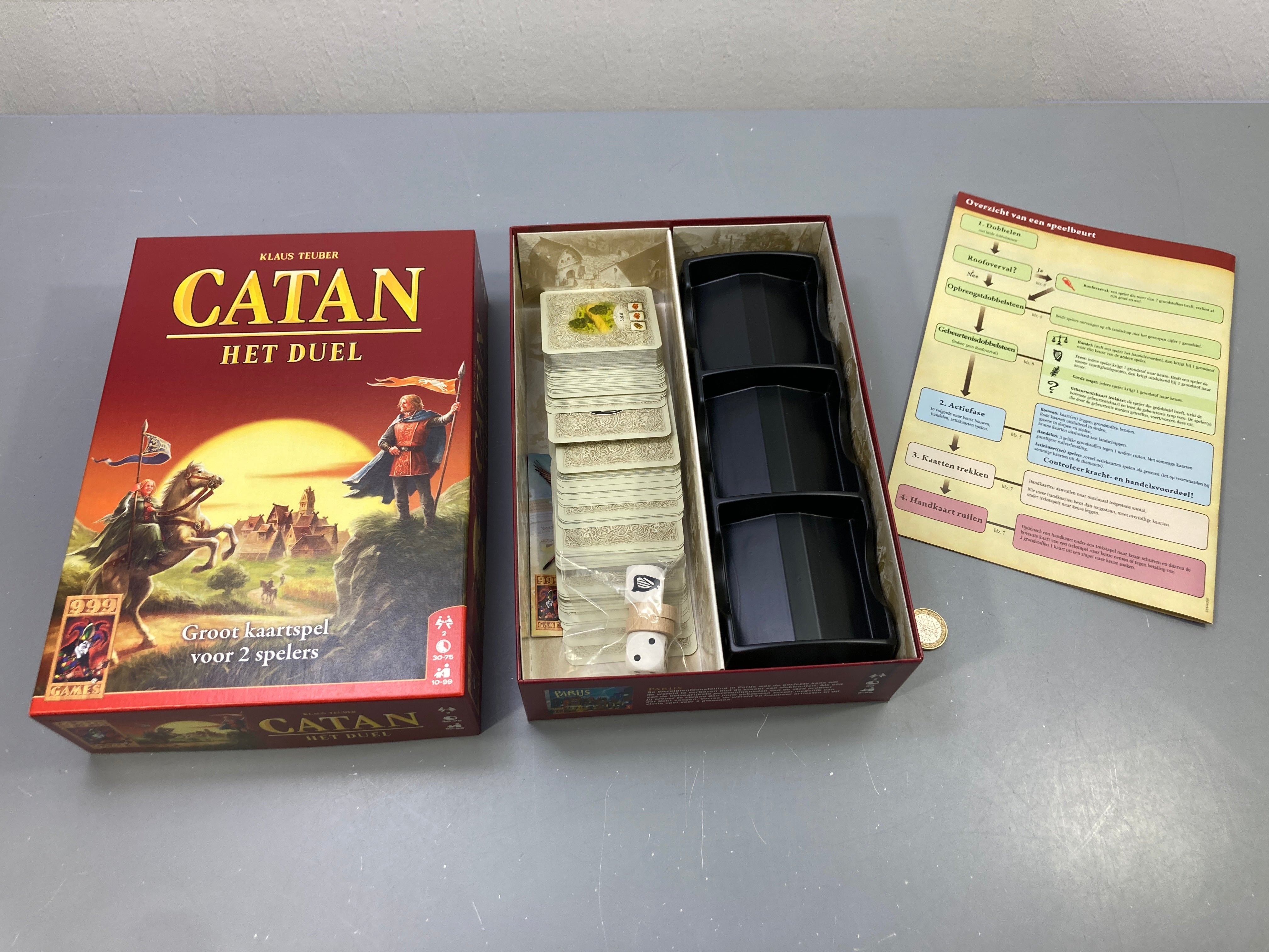 Jeu de cartes Catan Het Duel (NL), 2 joueurs, 10+, Klaus Teuber, 999 Games