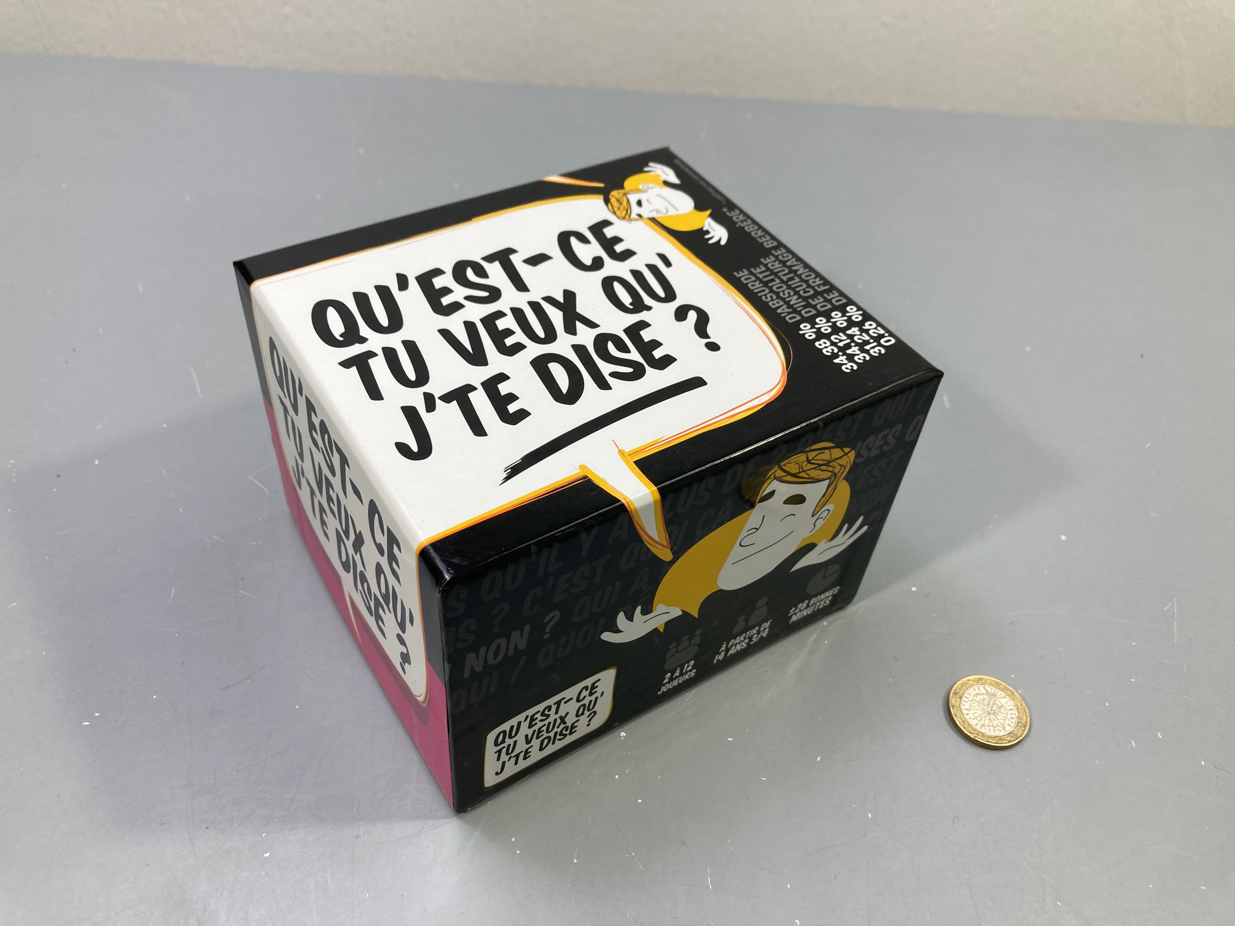 Jeu d'ambiance Qu'est-ce tu veux qu'j'te dise ?, 2 à 12 joueurs, 14+