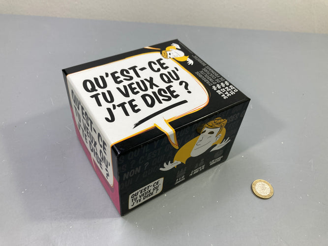 Jeu d'ambiance Qu'est-ce tu veux qu'j'te dise ?, 2 à 12 joueurs, 14+, moins cher chez Petit Kiwi