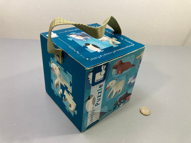Puzzle 36 pcs Lovely Puzzle animaux polaires, boîte à anse, bleu, 4-7 ans, moins cher chez Petit Kiwi
