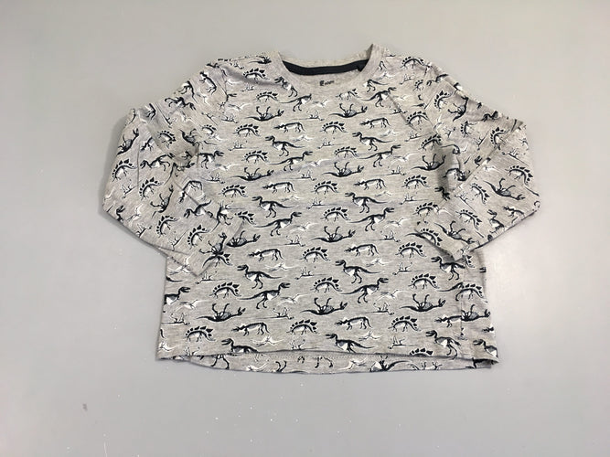 T-shirt m.l gris chiné dinos, moins cher chez Petit Kiwi