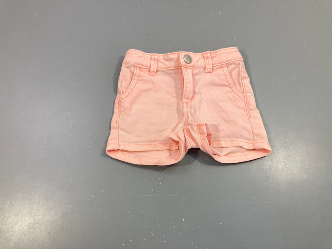 Short saumon clair à revers, moins cher chez Petit Kiwi