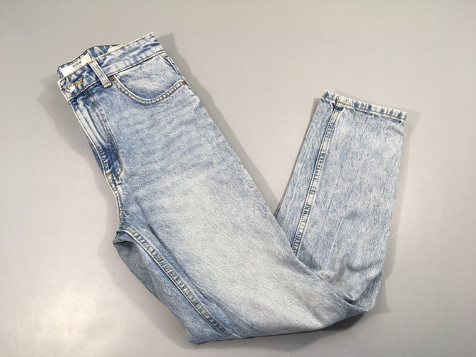 Jeans clair effet erraillé, taille 34, moins cher chez Petit Kiwi