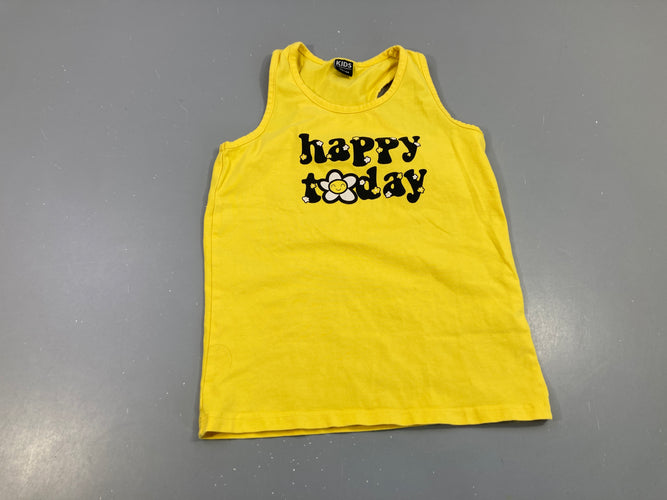 Débardeur jaune Happy, moins cher chez Petit Kiwi