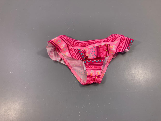 Culotte de maillot rose rayé, moins cher chez Petit Kiwi