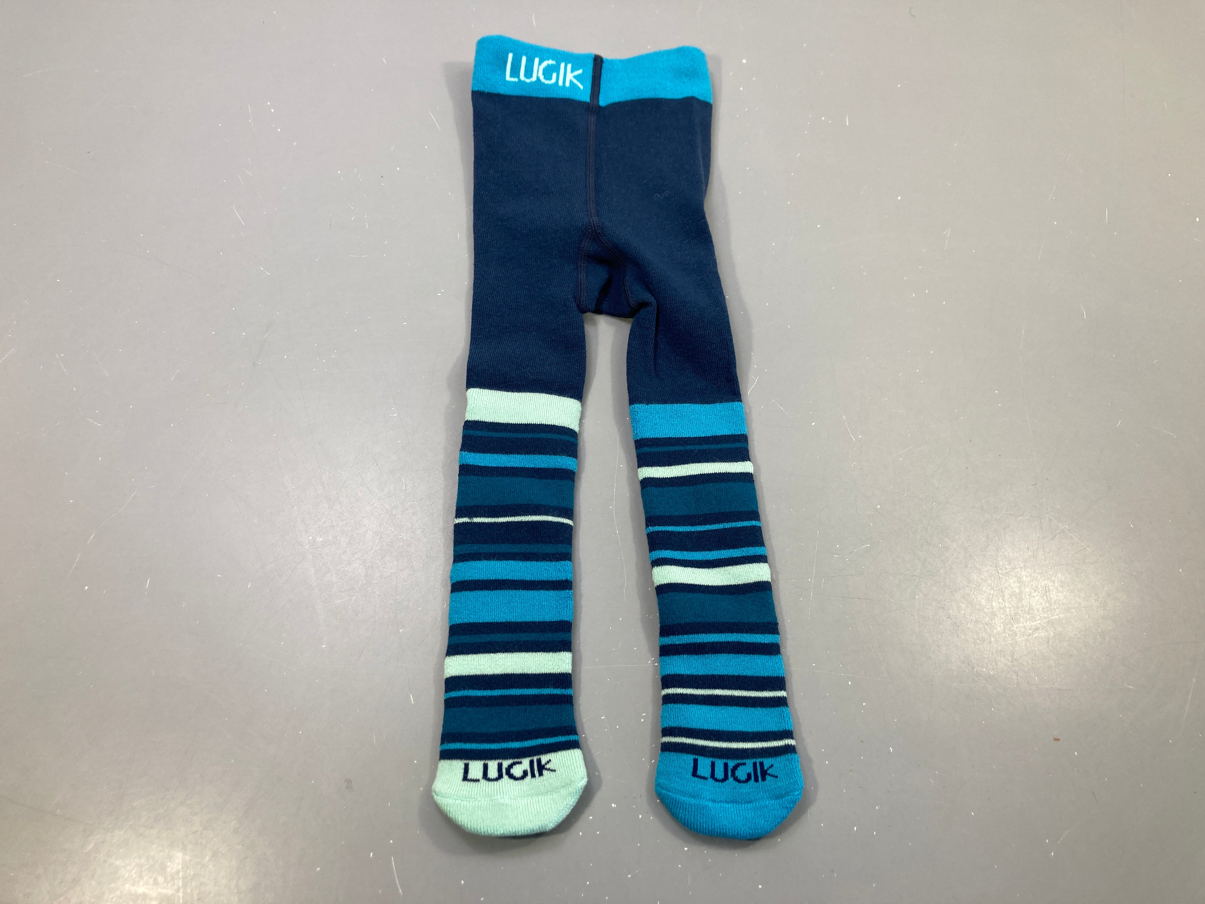 Collants Lugik bleu rayé  19-22