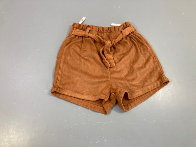 Short peau de pêche brun, moins cher chez Petit Kiwi