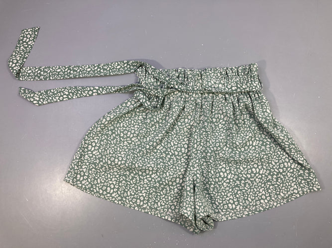 Short fluide menthe motifs blancs, moins cher chez Petit Kiwi