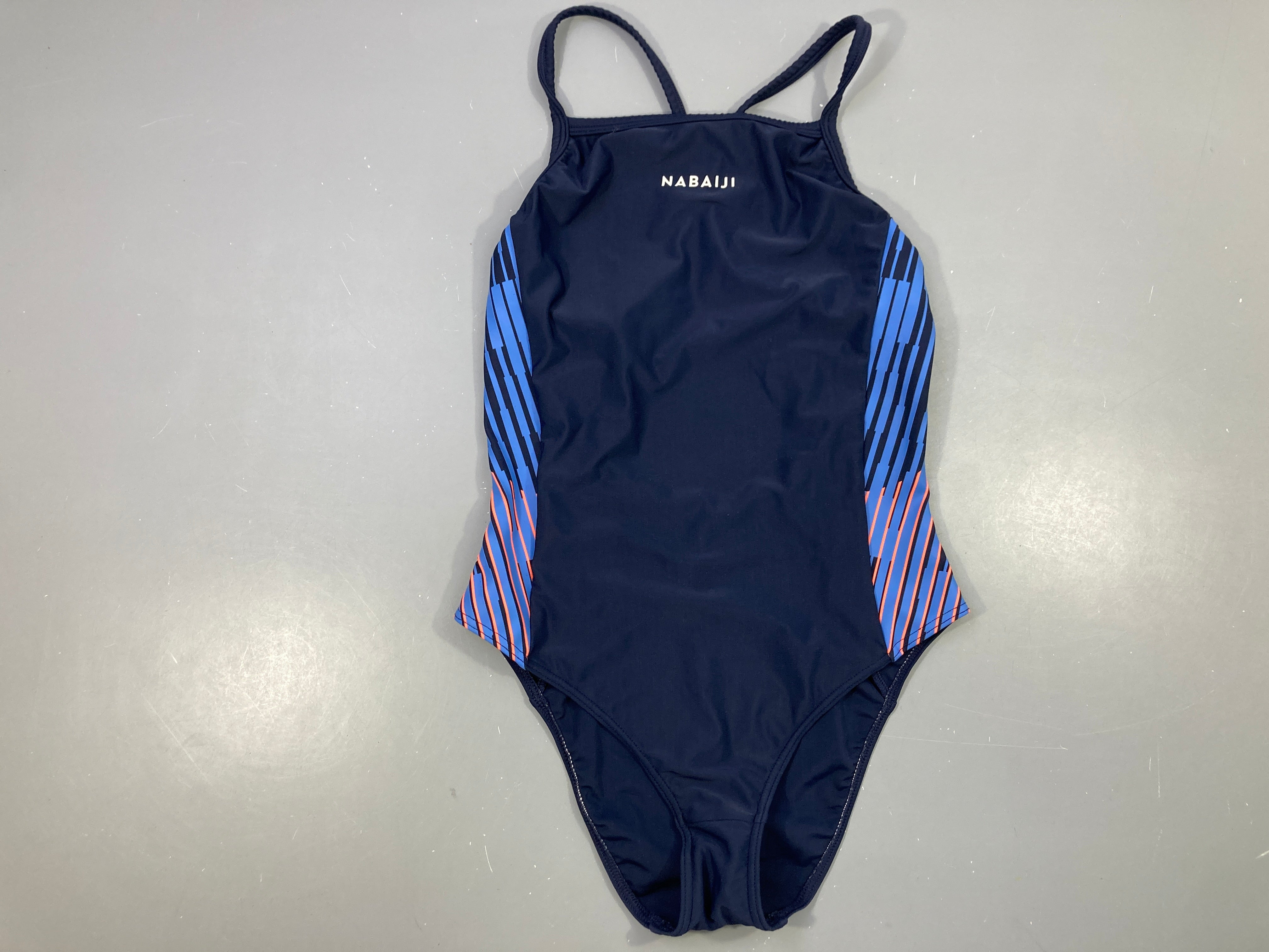 Maillot bleu foncé motifs bleu Nabaiji