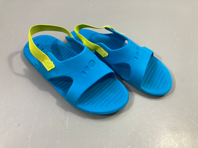 Sandales d'eau bleues élastique vert Nabaiji, moins cher chez Petit Kiwi