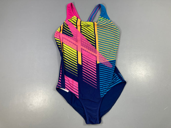 Maillot bleu rose-jaune-bleu moutarde Speedo, moins cher chez Petit Kiwi