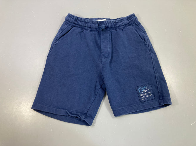 Bermuda molleton bleu foncé jogging wear, moins cher chez Petit Kiwi
