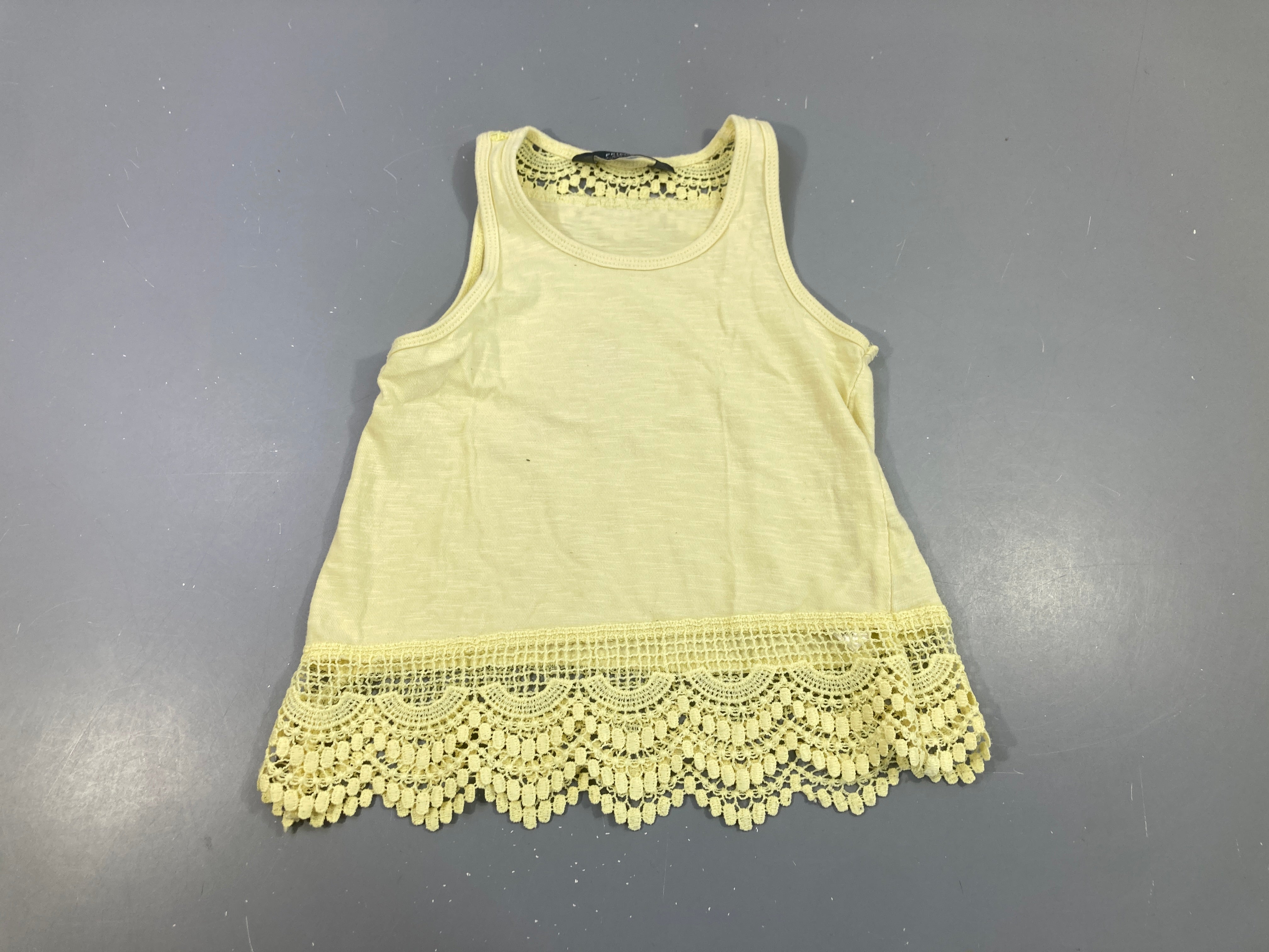 T-shirt s.m jaune flammé bas crochet