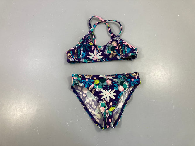 Bikini mauve fleuri (taille estimée), moins cher chez Petit Kiwi