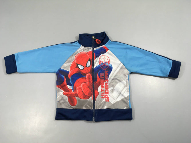 Survêtement zippé Spiderman-Légèrement bouloché, moins cher chez Petit Kiwi