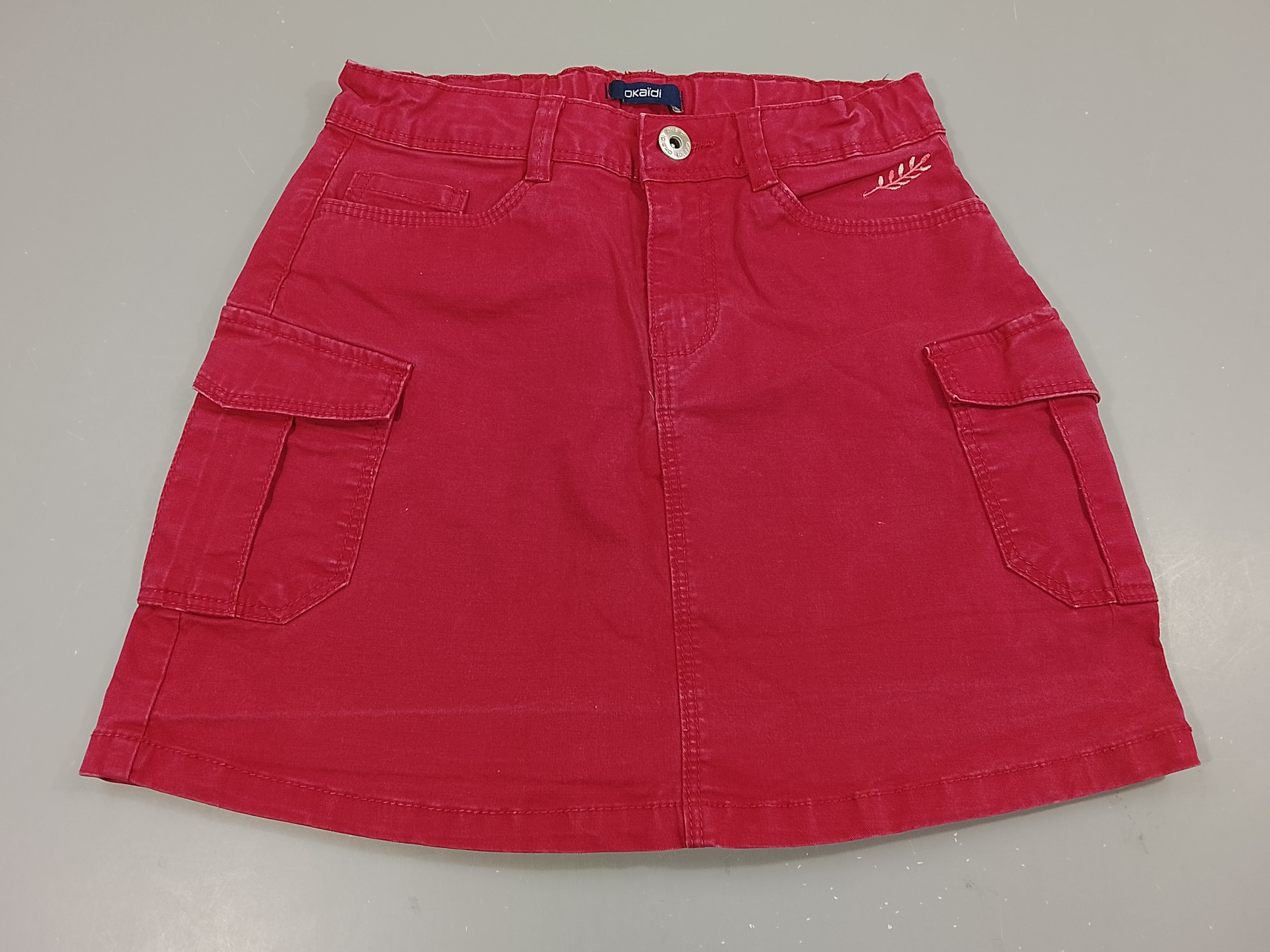 Jupe denim bordeaux