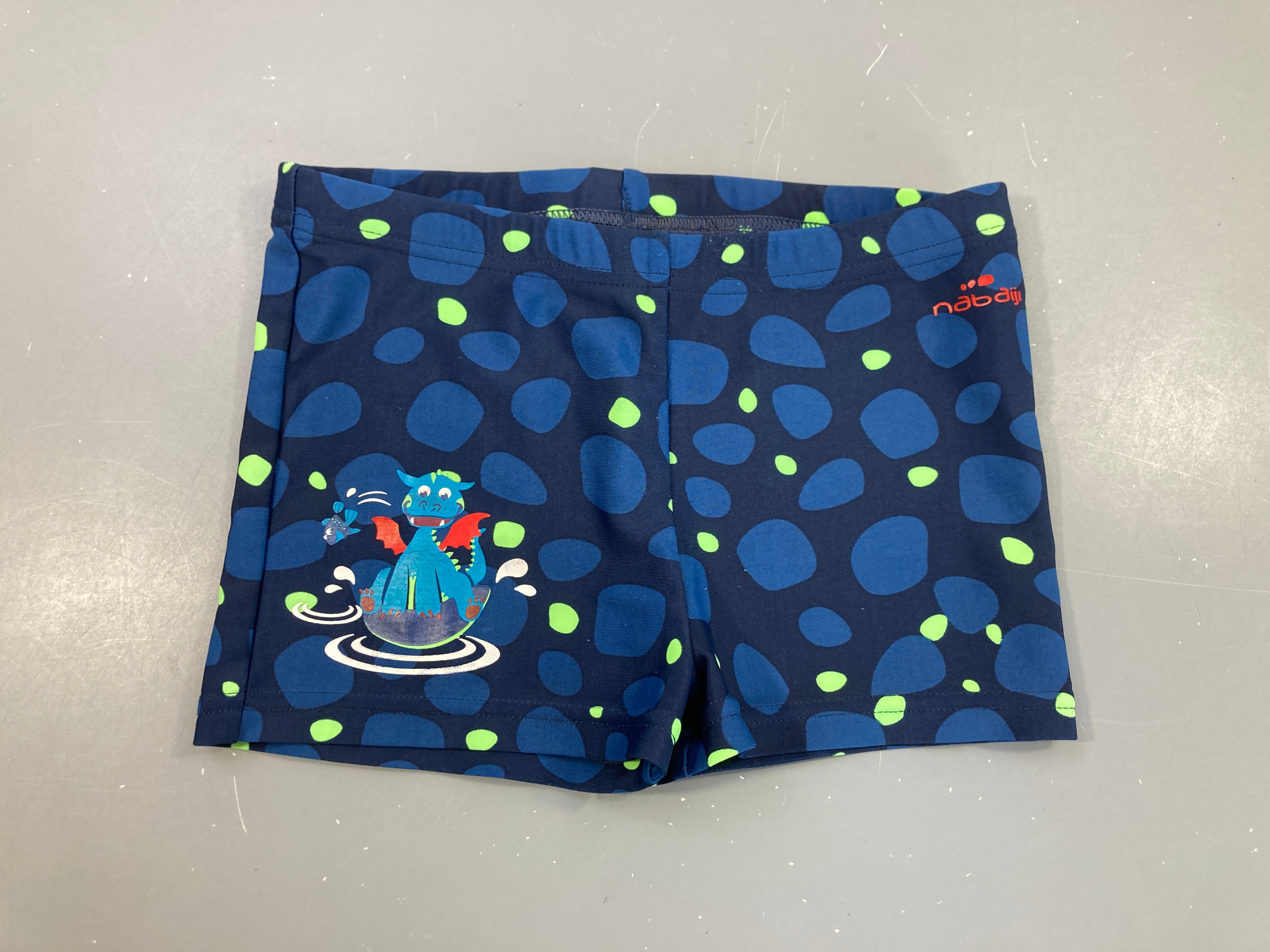 Maillot boxer bleu foncé taches dragons nabaji (taille estimée)