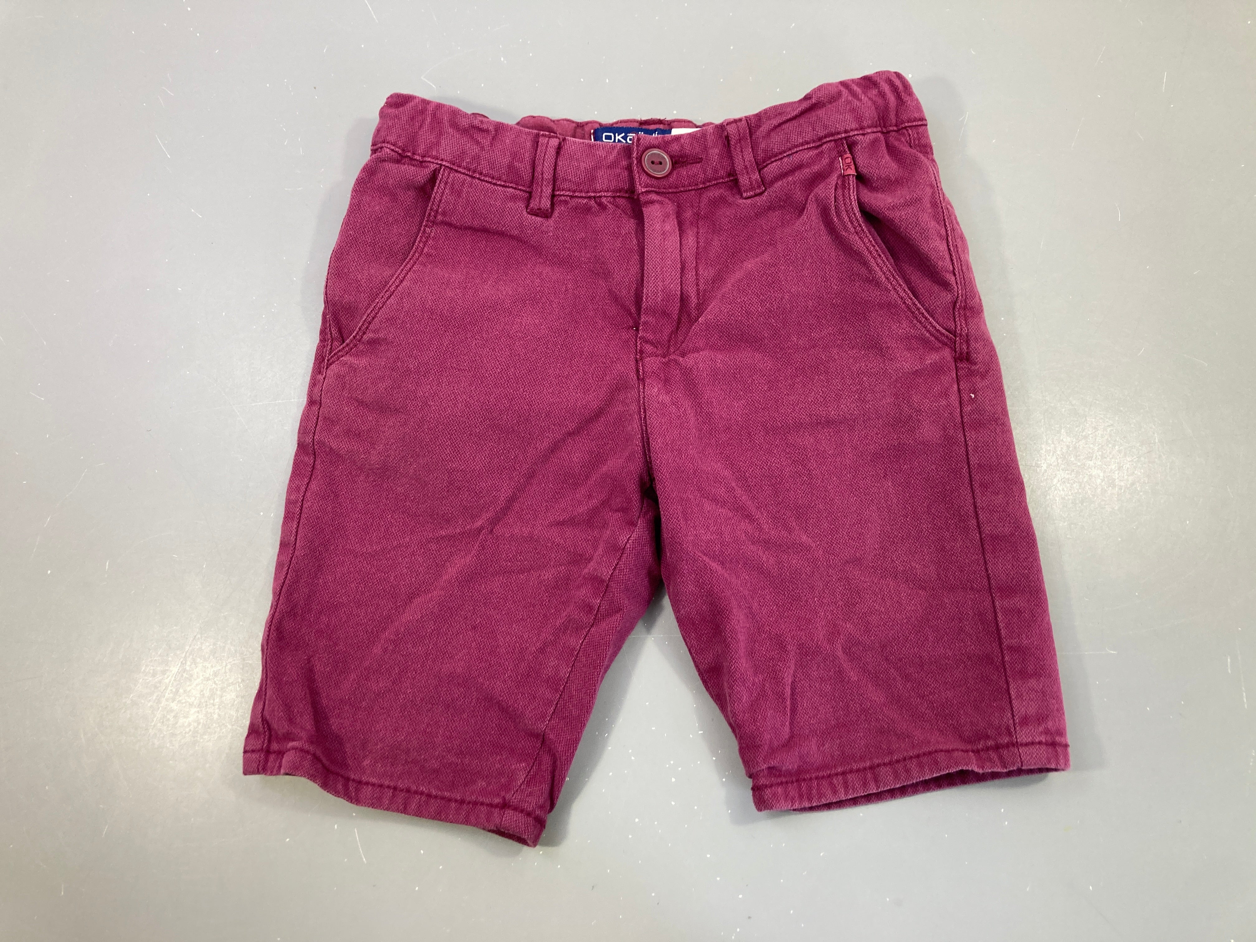 Bermuda slim chino bordeau
