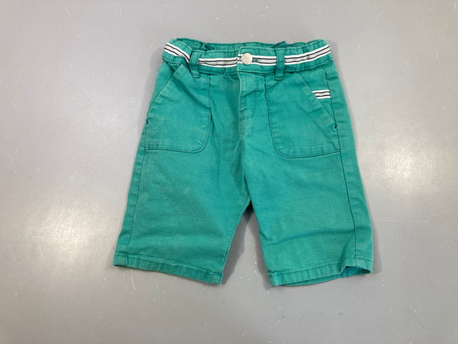Bermuda vert effet ceinture, moins cher chez Petit Kiwi