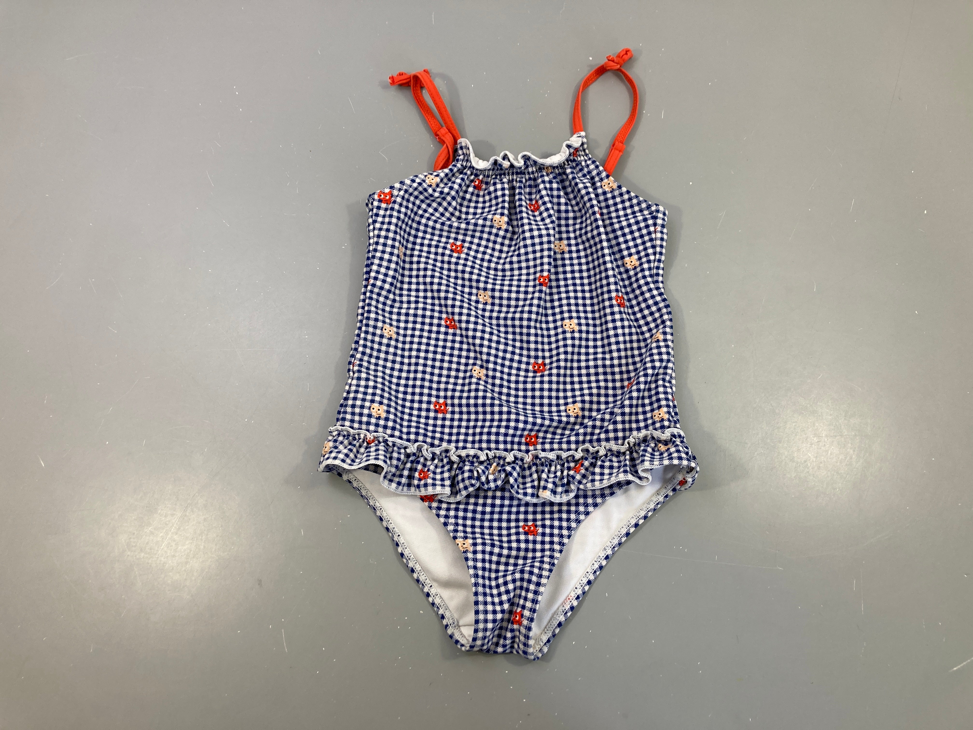Maillot vichy volants chats
