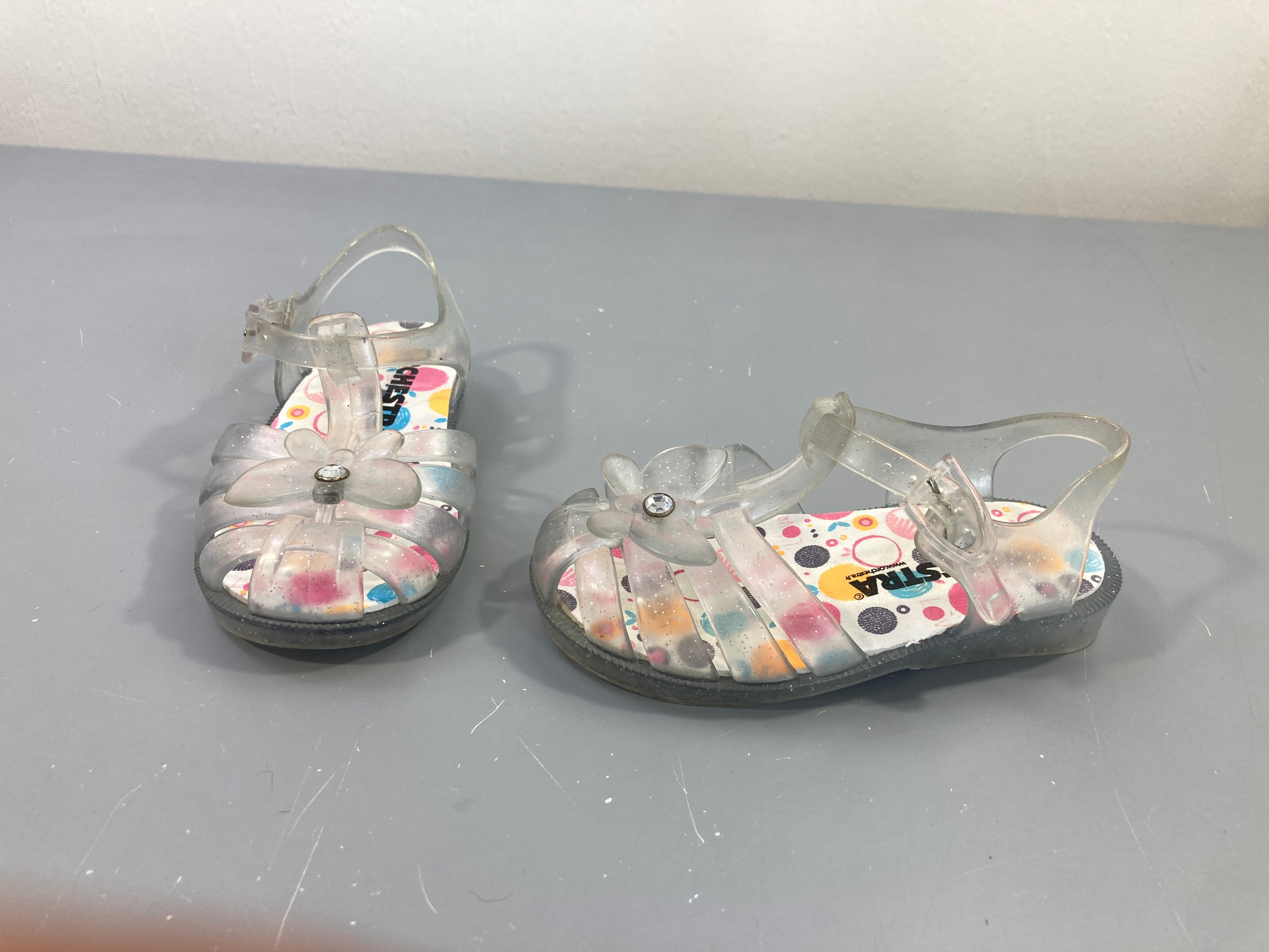 Sandales méduses transparentes paillettes, 26