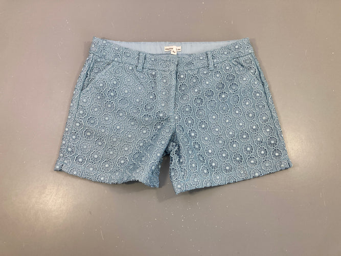 Short crochet bleu clair, moins cher chez Petit Kiwi