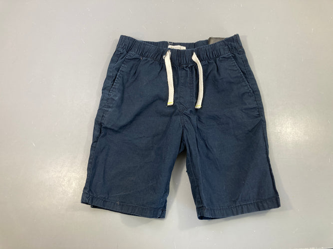 Bermuda bleu foncé taille élastique, moins cher chez Petit Kiwi