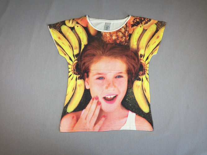 T-shirt m.c Visage fille, moins cher chez Petit Kiwi