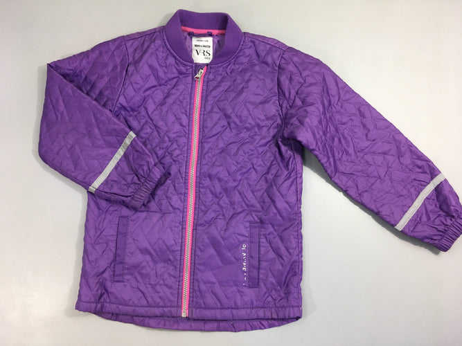 Veste zippée matelassée mauve, moins cher chez Petit Kiwi