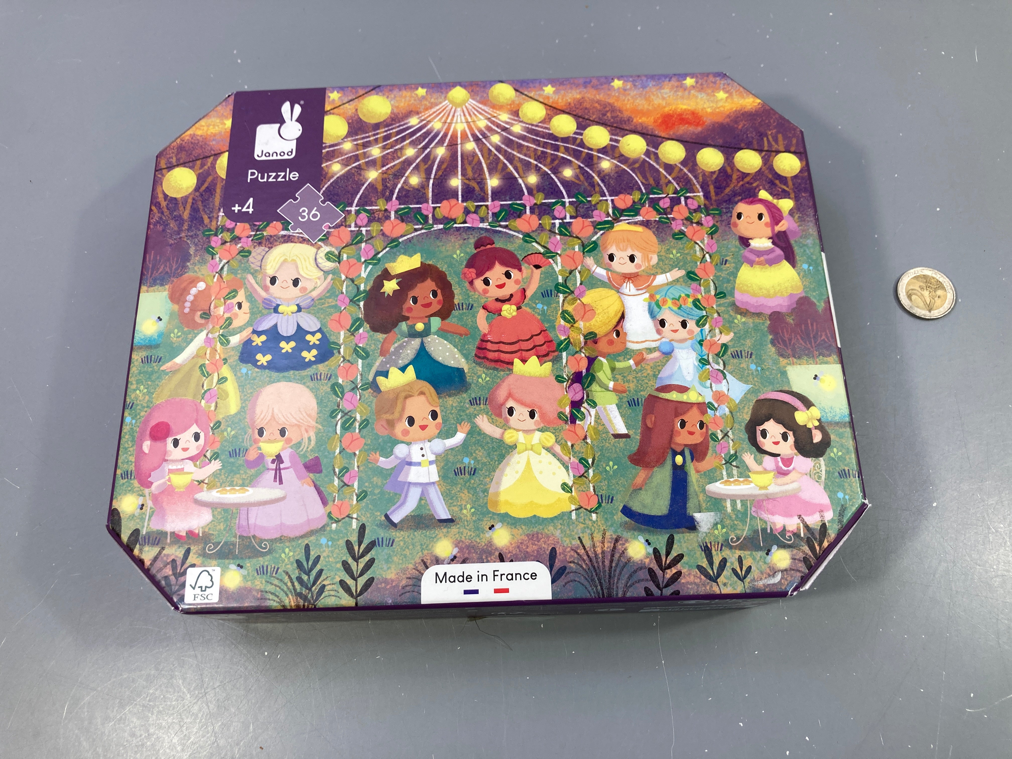 Complet, puzzle fête princes et princesses, 36 pcs, +4a + poster
