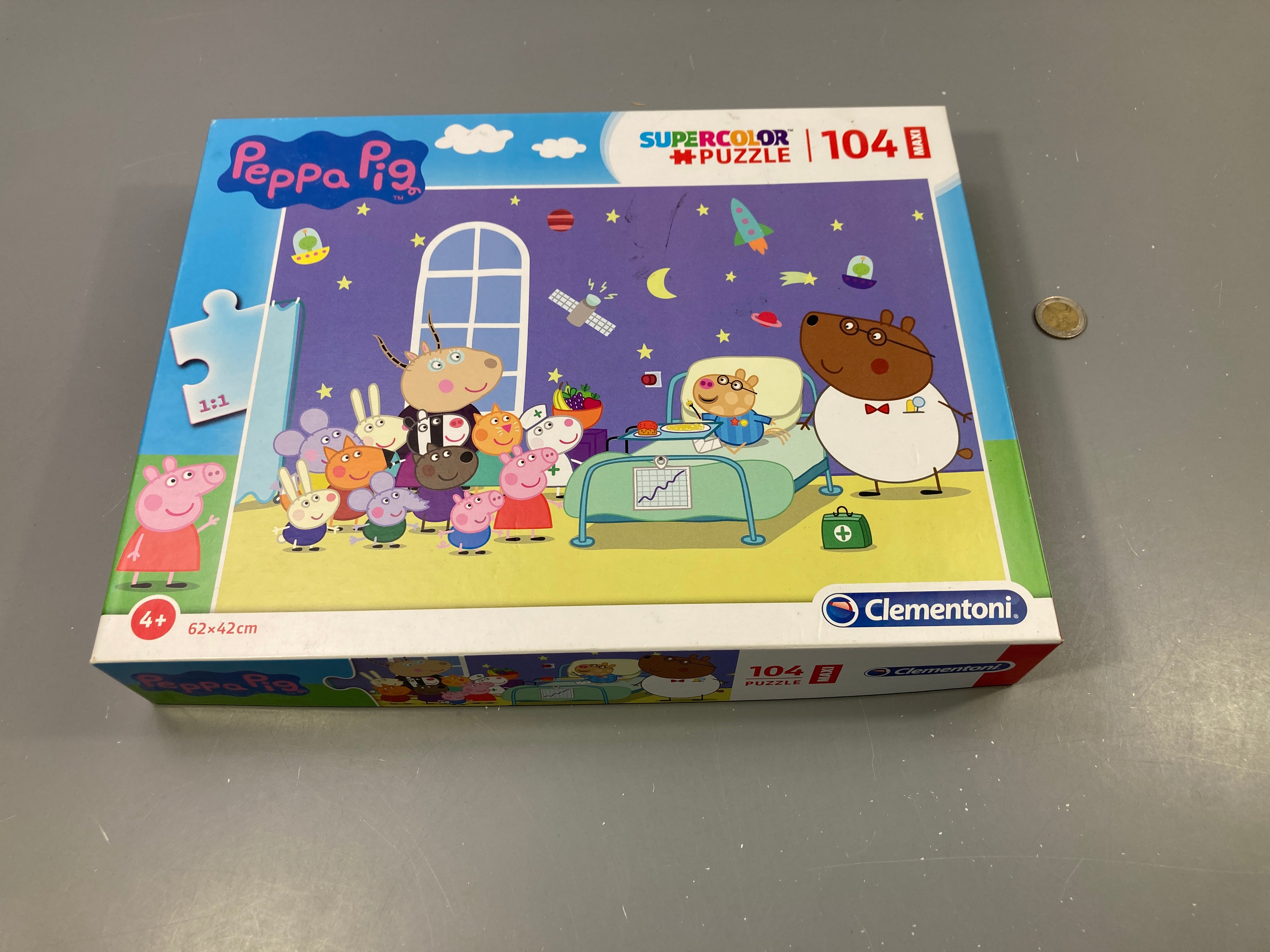 Complet, Puzzle Supercolor Peppa Pig , 104 pcs, +4a