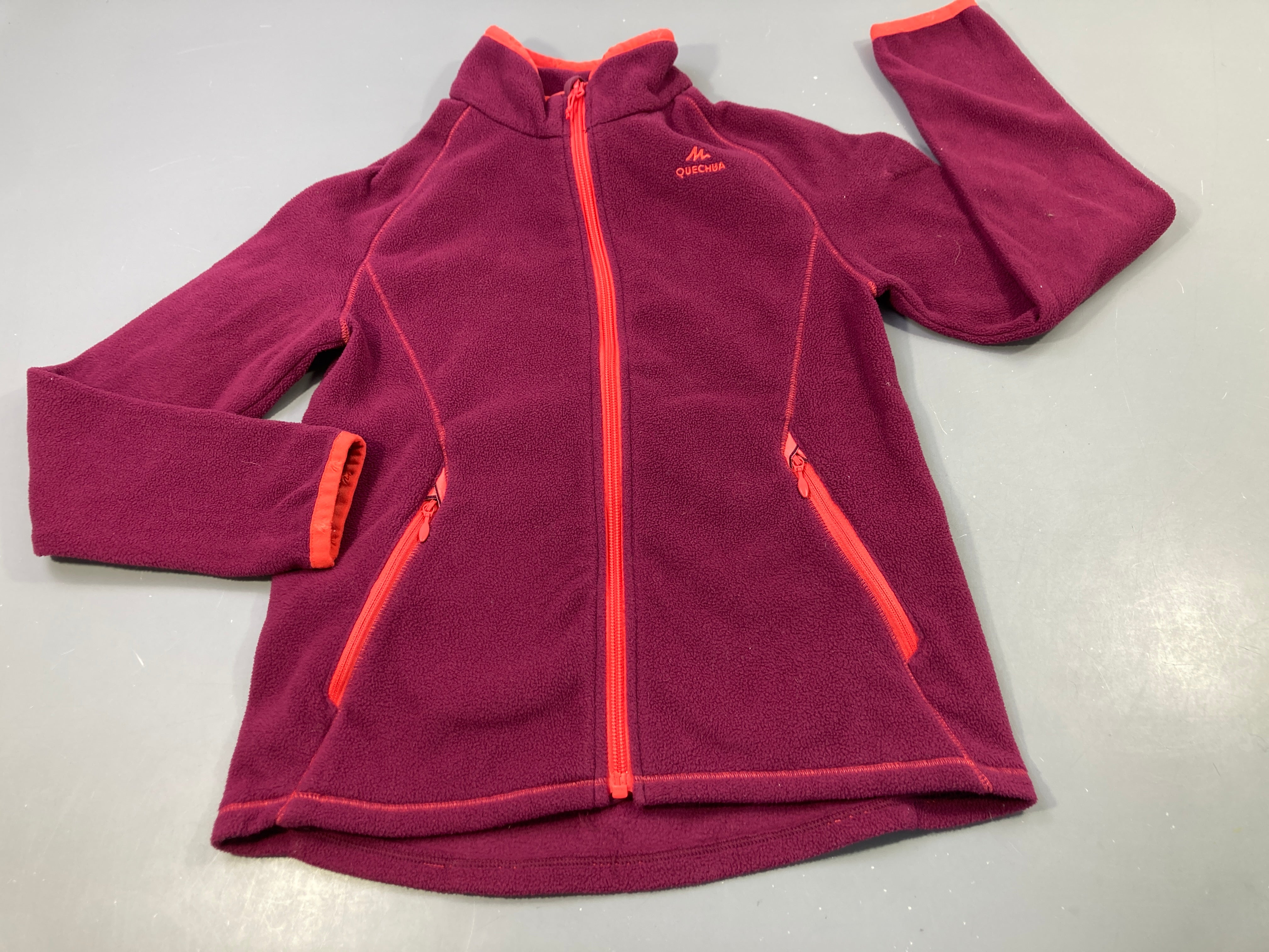 Polar zippé mauve, rose