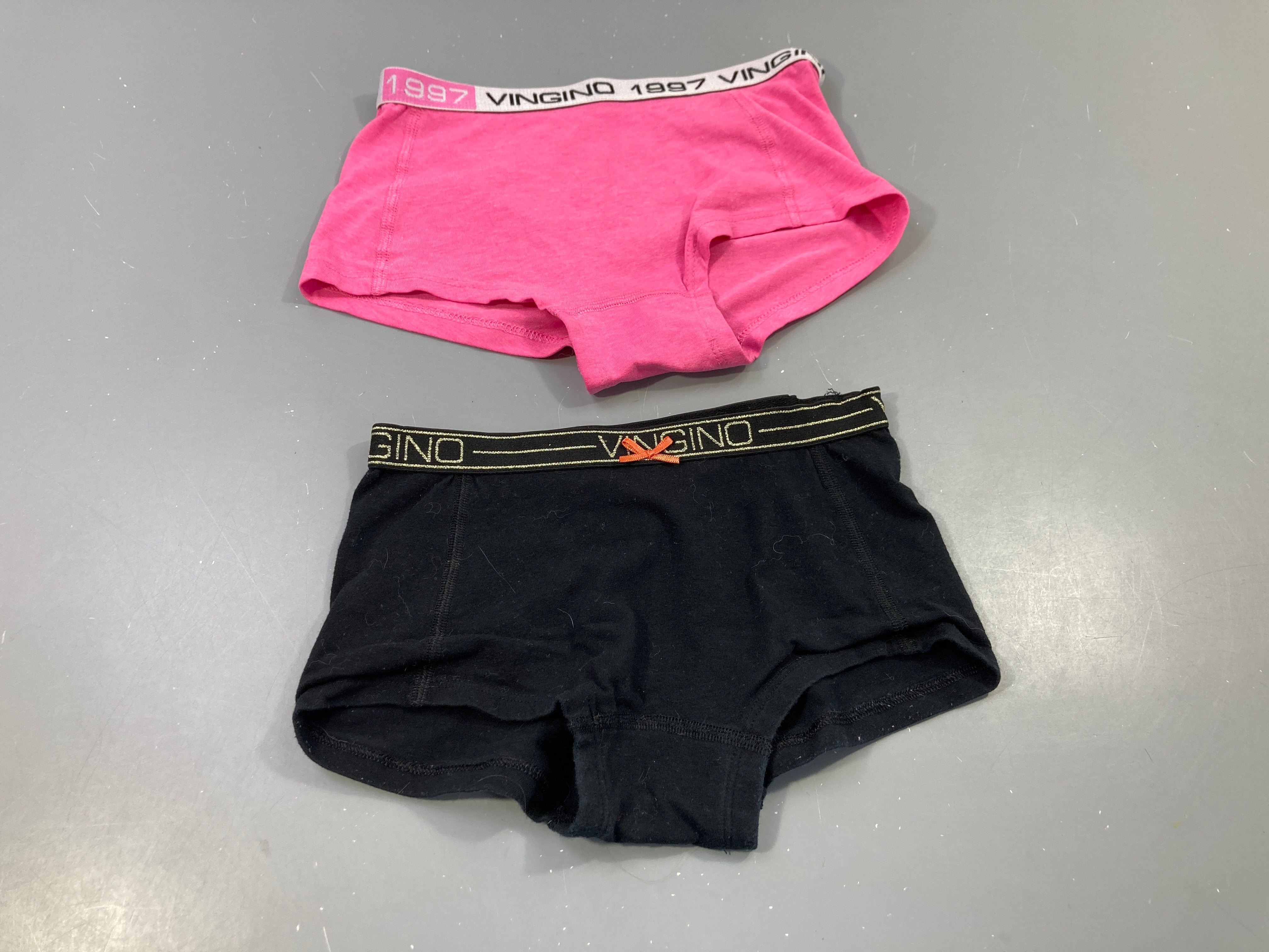 Lot de 2 boxers, 1 bleu marine taille élastique 