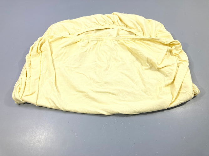 Drap housse jaune  100% coton 60x120, moins cher chez Petit Kiwi