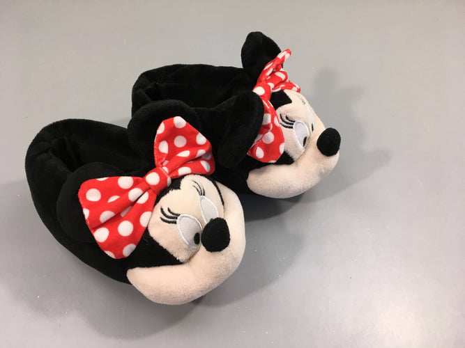 Pantoufles Minnie noires, moins cher chez Petit Kiwi