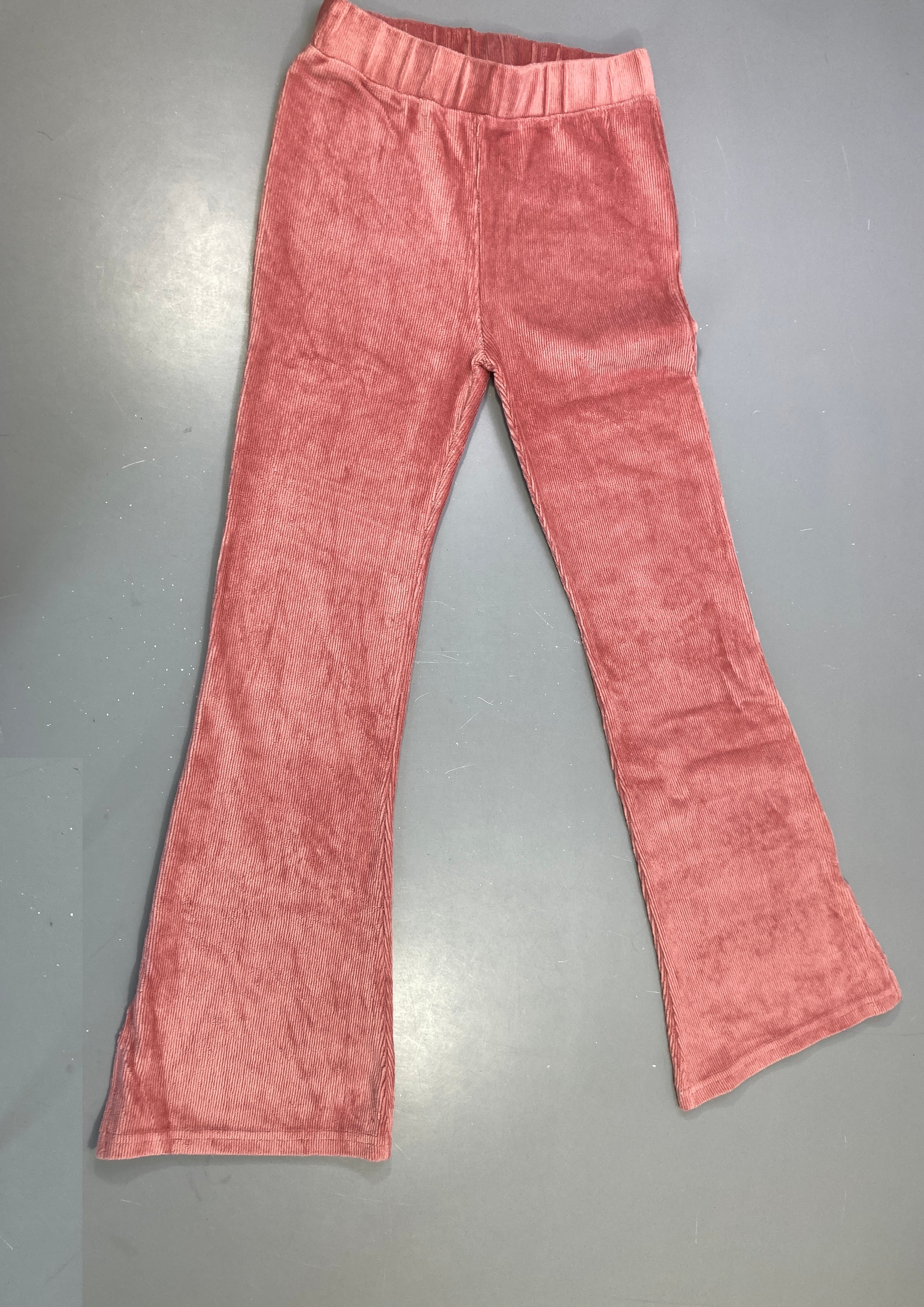 Jegging velours vieux rose