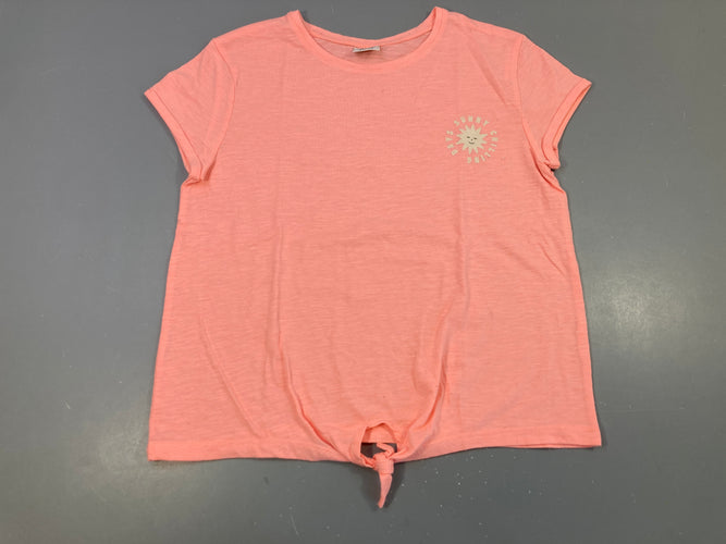 T-shirt m.c nouable saumon flammé Légèrement bouloché Soleil, moins cher chez Petit Kiwi