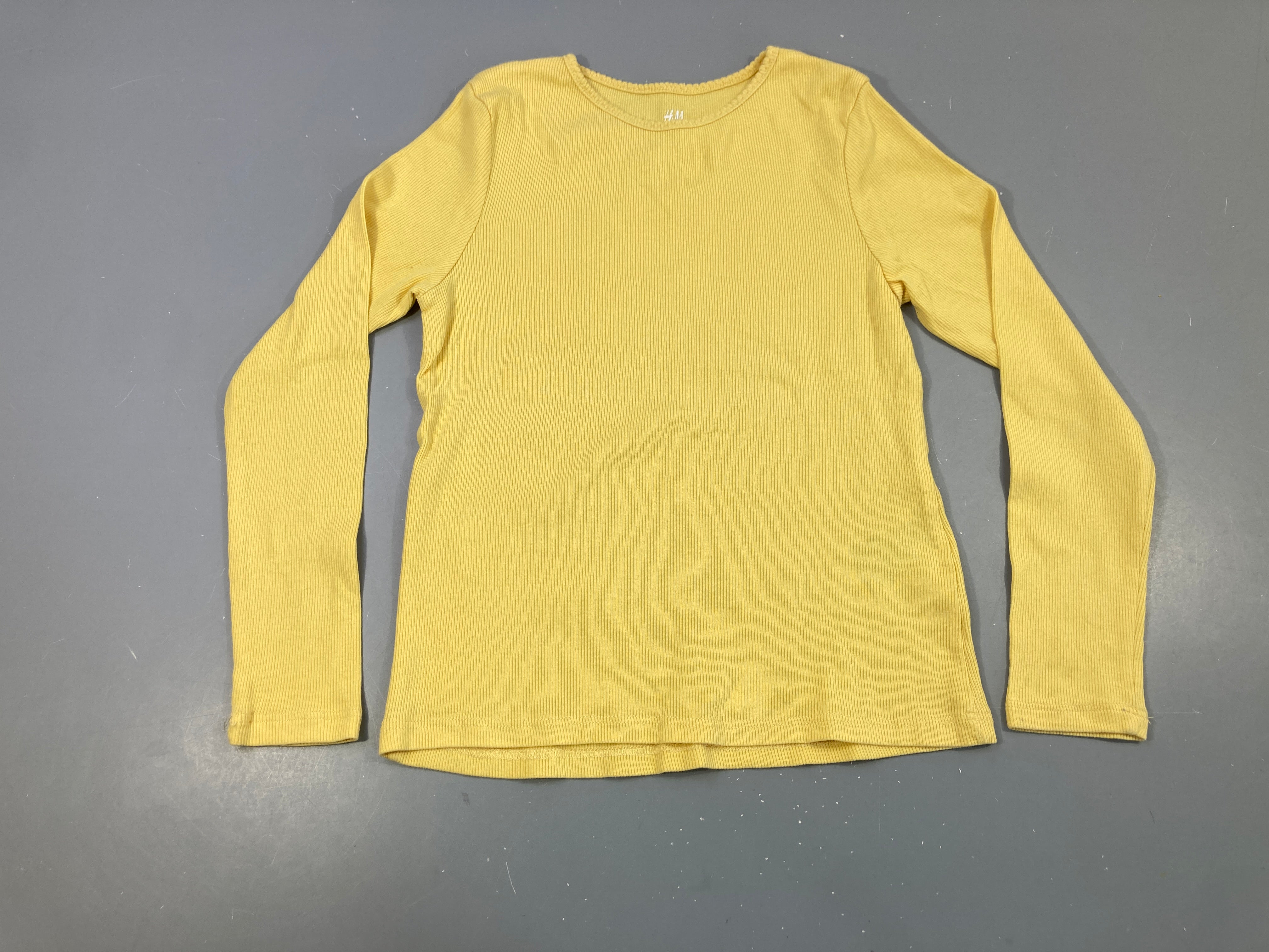 T-shirt m.l côtelé jaune