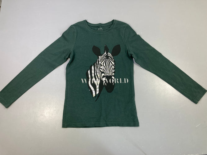 T-shirt m.l vert Zèbre, moins cher chez Petit Kiwi