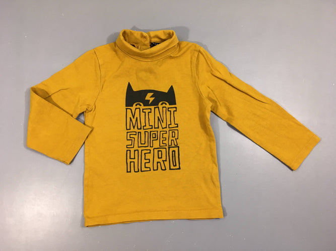 T-shirt col roulé orange super hero, moins cher chez Petit Kiwi