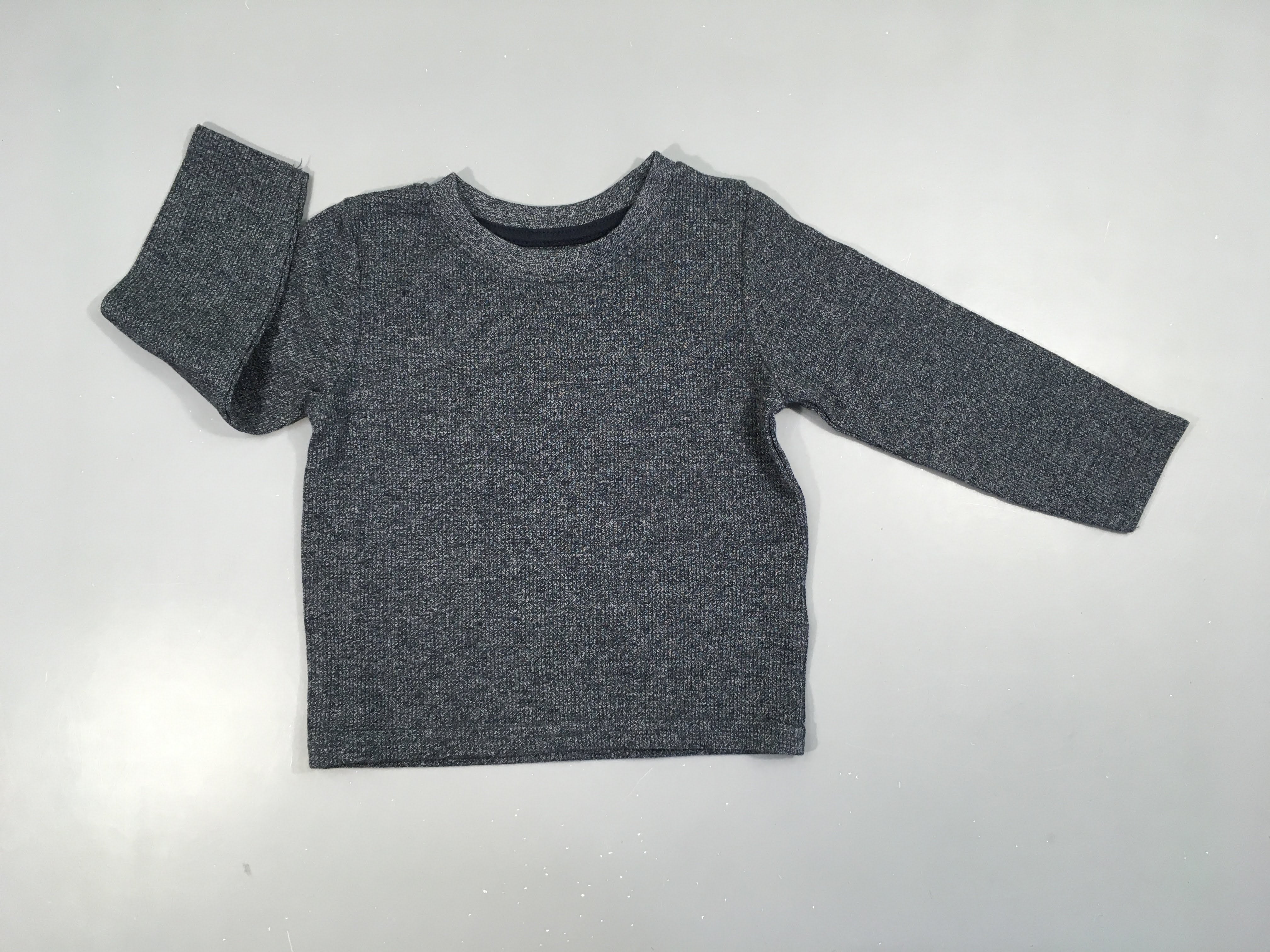 Pull léger mailles bleu chiné