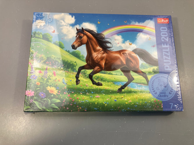 Neuf-Sous blister-Puzzle 200 Cheval +7a, moins cher chez Petit Kiwi